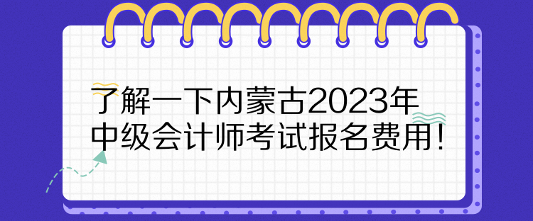 了解一下內(nèi)蒙古2023年中級(jí)會(huì)計(jì)師考試報(bào)名費(fèi)用！