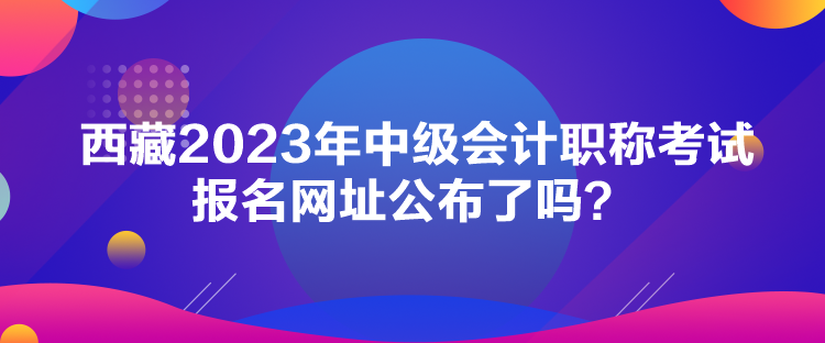 西藏2023年中級會計(jì)職稱考試報(bào)名網(wǎng)址公布了嗎？