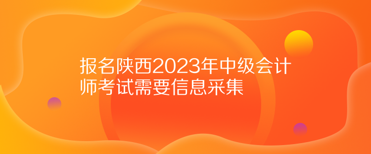 報名陜西2023年中級會計師考試需要信息采集