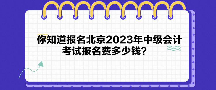 你知道報名北京2023年中級會計考試報名費多少錢？