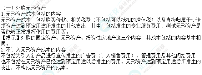 2023注會(huì)會(huì)計(jì)核心入門知識(shí)點(diǎn)6：外購無形資產(chǎn)的初始計(jì)量