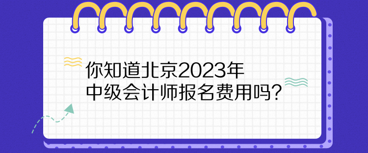 你知道北京2023年中級會計師報名費用嗎？