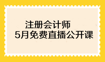 注冊會計師基礎(chǔ)階段備考已開始！速來圍觀5月免費直播>