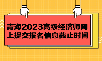 青海2023高級經(jīng)濟師網(wǎng)上提交報名信息截止時間