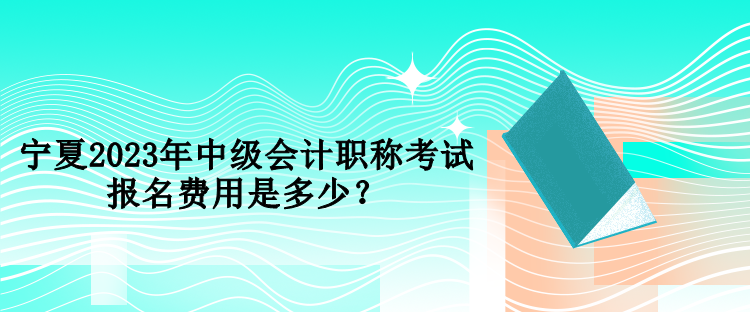 寧夏2023年中級會計職稱考試報名費用是多少？