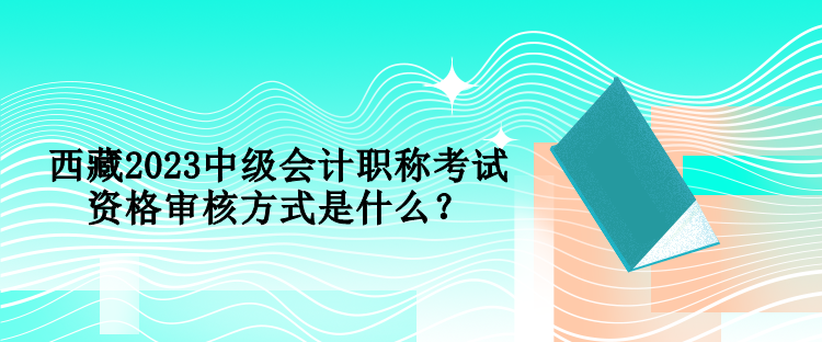 西藏2023中級會計職稱考試資格審核方式是什么？