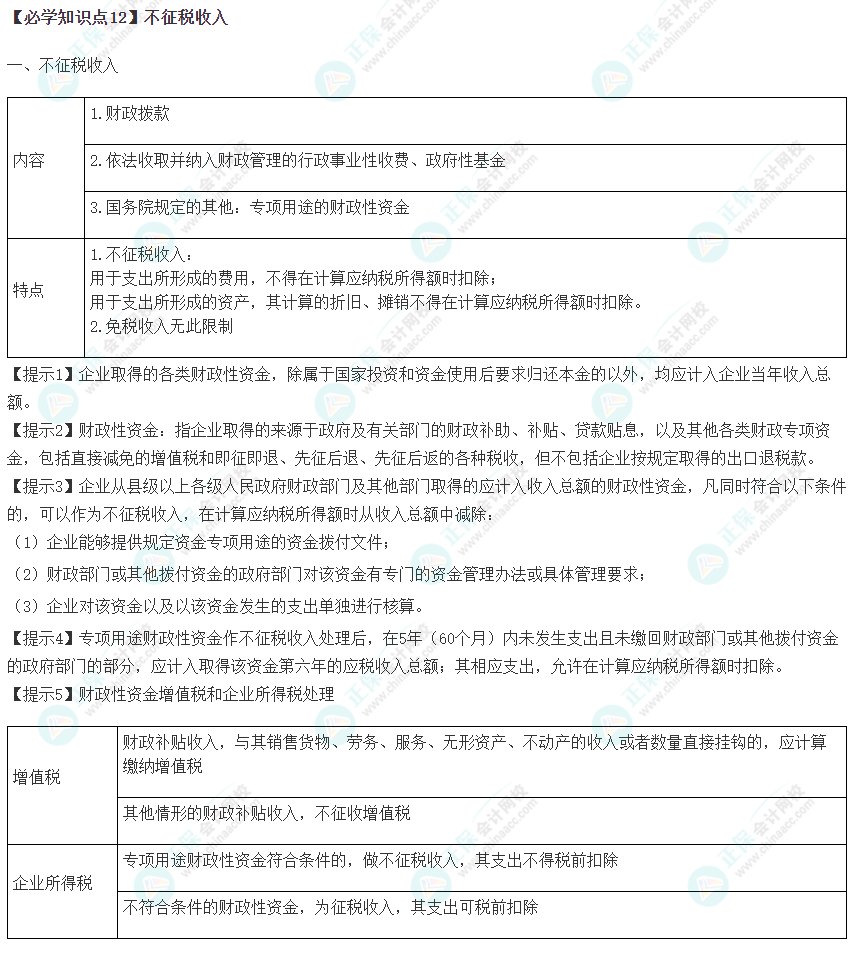 2023年注會《稅法》基礎(chǔ)階段必學知識點