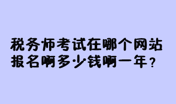 稅務(wù)師考試在哪個網(wǎng)站報名啊多少錢啊一年