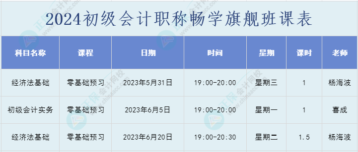 2024初級會計新課什么時候開始上課??？沒有教材怎么學？