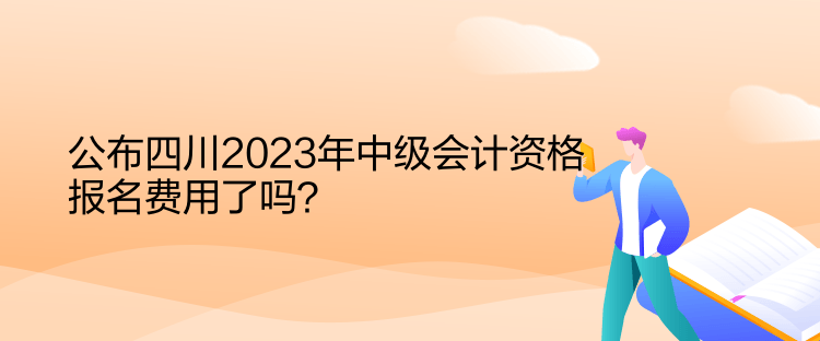 公布四川2023年中級會計資格報名費用了嗎？