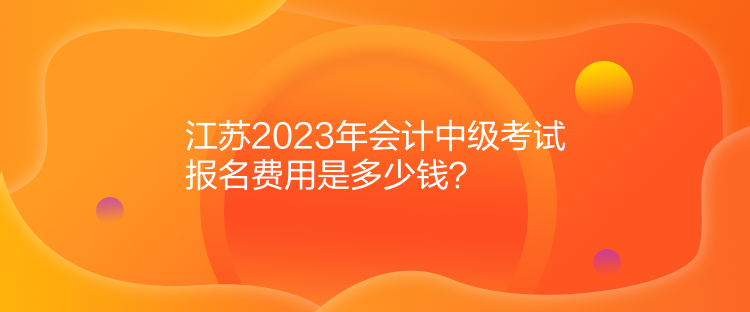 江蘇2023年會(huì)計(jì)中級(jí)考試報(bào)名費(fèi)用是多少錢？