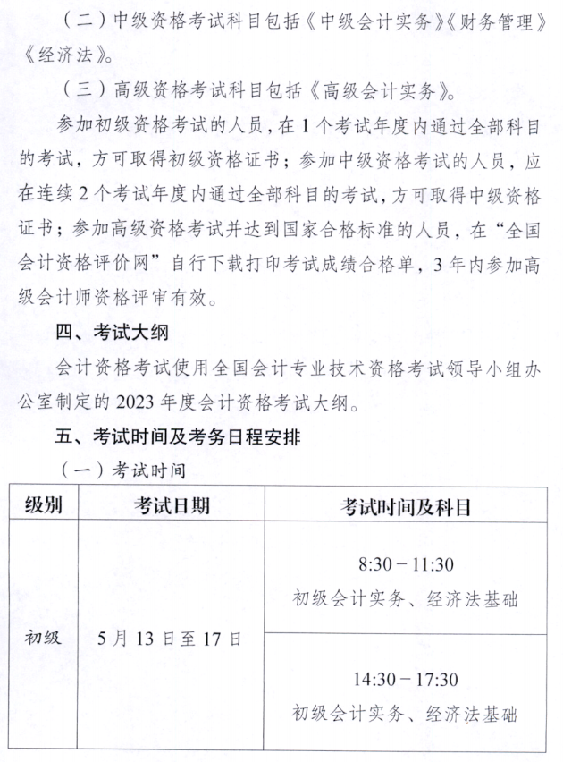 西藏阿里地區(qū)2023年中級會計職稱報名簡章公布