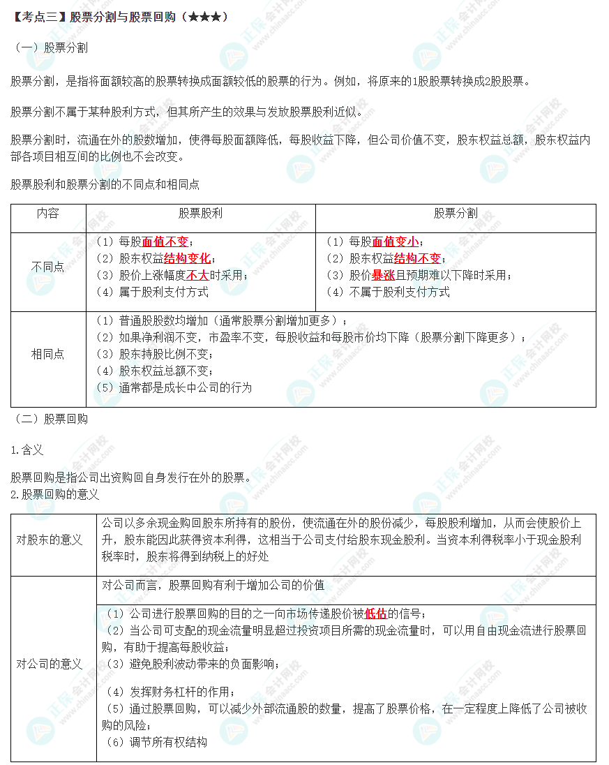 2023年注會(huì)《財(cái)管》高頻考點(diǎn)