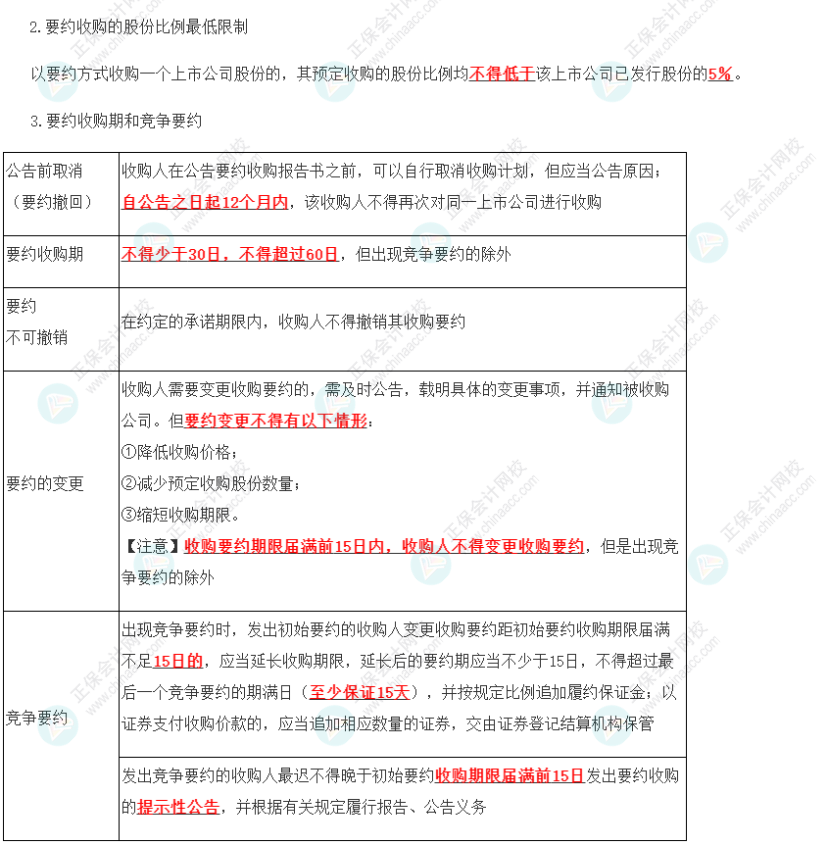 2023年注會《經(jīng)濟法》第7章高頻考點9：持股權(quán)益披露與要約收購的程序