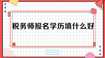 稅務師報名學歷填什么好？