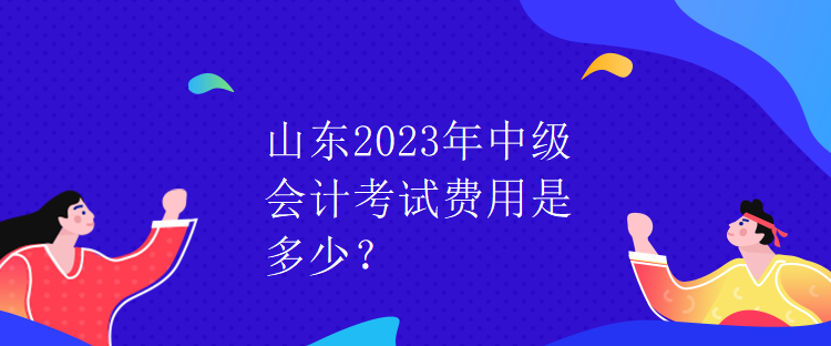 山東2023年中級會計考試費用是多少？