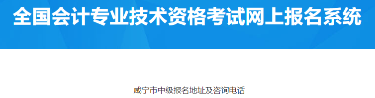 湖北咸寧2023年中級(jí)會(huì)計(jì)考試報(bào)名咨詢明細(xì)表