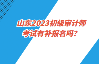 山東2023初級(jí)審計(jì)師考試有補(bǔ)報(bào)名嗎？