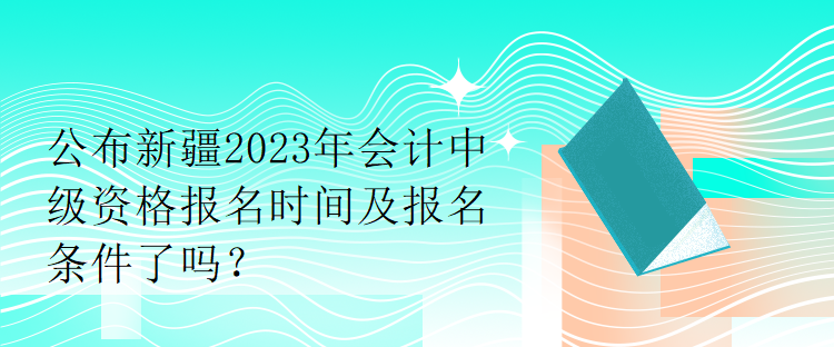 公布新疆2023年會計中級資格報名時間及報名條件了嗎？