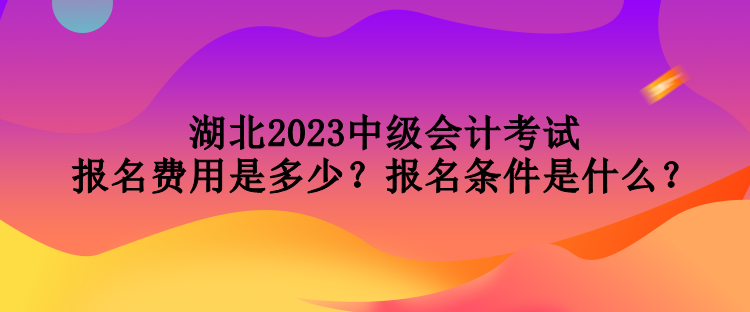 湖北2023中級(jí)會(huì)計(jì)考試報(bào)名費(fèi)用是多少？報(bào)名條件是什么？