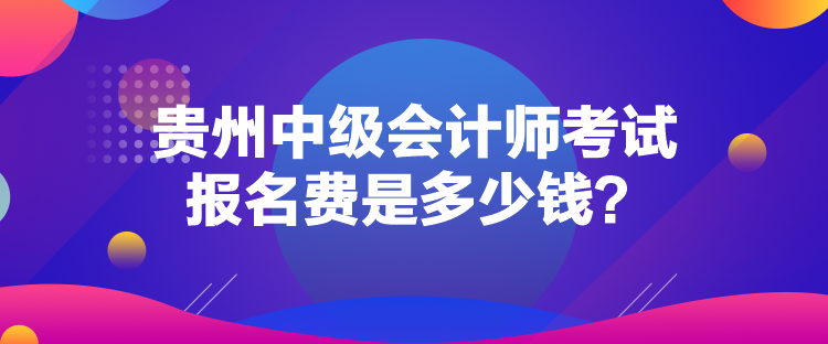 貴州中級(jí)會(huì)計(jì)師考試報(bào)名費(fèi)是多少錢？