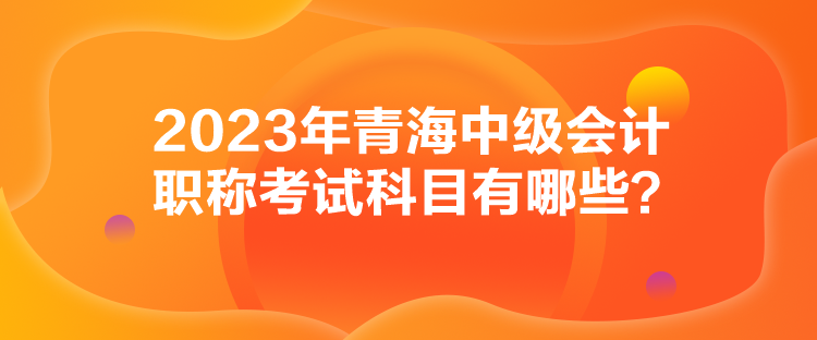 2023年青海中級會計(jì)職稱考試科目有哪些？