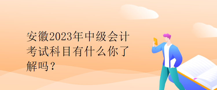 安徽2023年中級(jí)會(huì)計(jì)考試科目有什么你了解嗎？