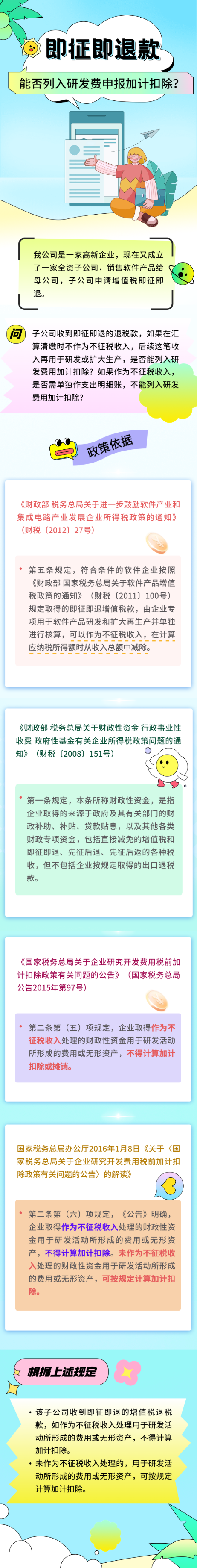 即征即退款能否列入研發(fā)費申報加計扣除？