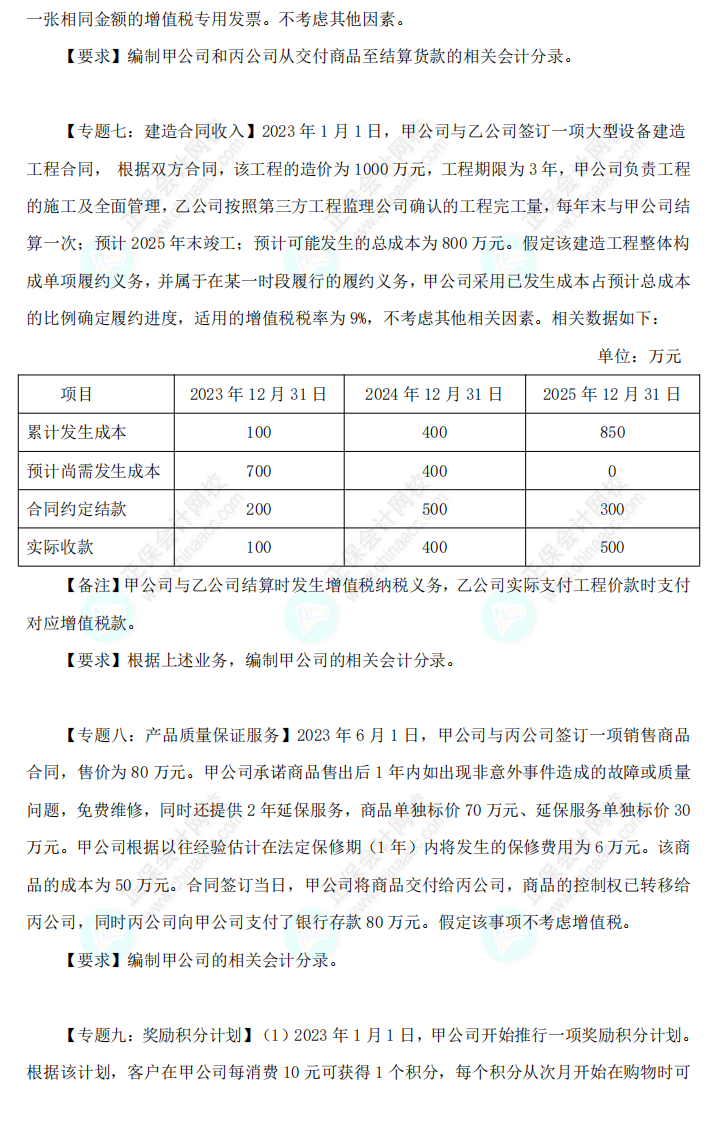 2023年《中級會計實務(wù)》母儀天下第三季-收入