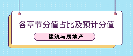 《建筑與房地產(chǎn)》各章節(jié)分值占比及2023年預(yù)計(jì)分值