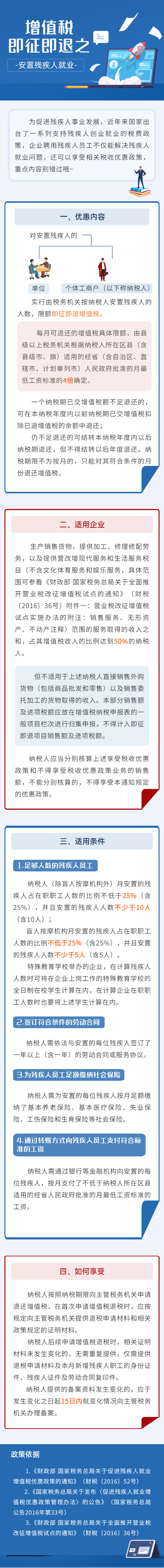 增值稅即征即退之安置殘疾人就業(yè)