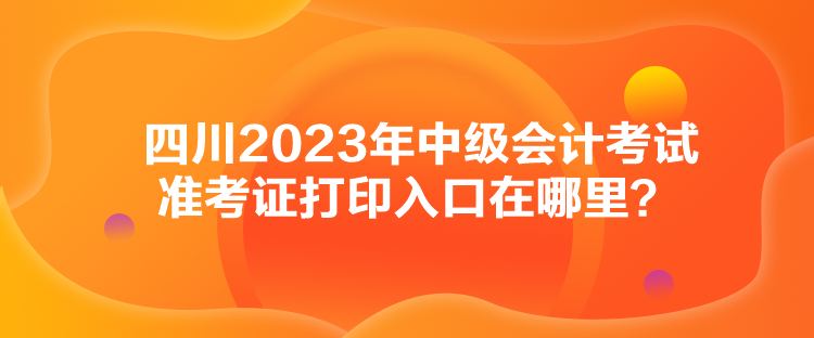 四川2023年中級會計考試準(zhǔn)考證打印入口在哪里？