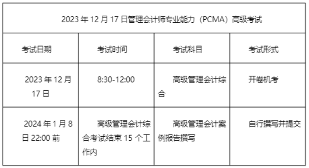 2023年12月17日日PCMA（高級(jí)）考試相關(guān)匯總！