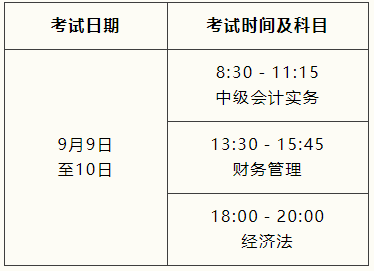 2023年度會(huì)計(jì)中級(jí)考試上海考區(qū)準(zhǔn)考證9月1日開始打印