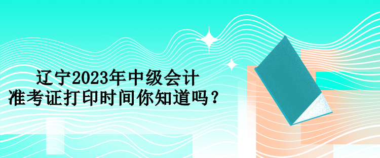 遼寧2023年中級(jí)會(huì)計(jì)準(zhǔn)考證打印時(shí)間你知道嗎？