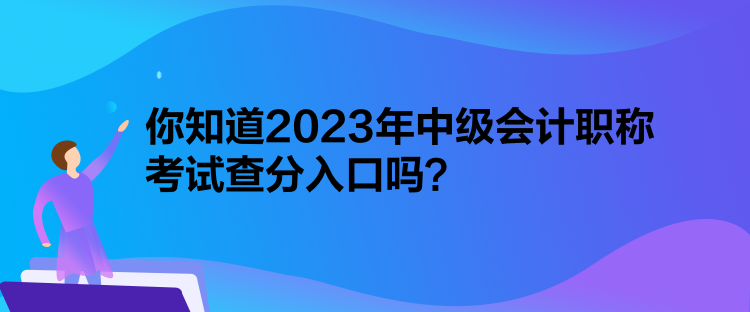 你知道2023年中級(jí)會(huì)計(jì)職稱考試查分入口嗎？