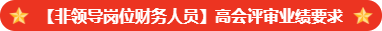 【非領(lǐng)導(dǎo)崗位財(cái)務(wù)人員】高會評審業(yè)績要求是什么？