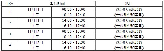 內(nèi)蒙古2023年初中級經(jīng)濟(jì)師考試時間