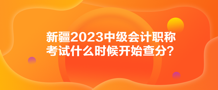 新疆2023中級(jí)會(huì)計(jì)職稱考試什么時(shí)候開始查分？