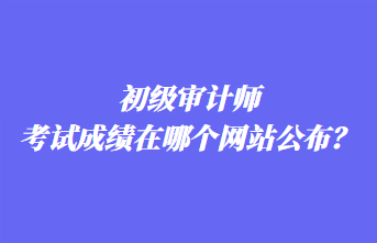 初級審計師考試成績在哪個網站公布？