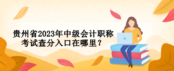 貴州省2023年中級會計職稱考試查分入口在哪里？