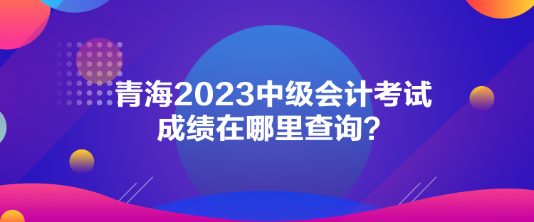 青海2023中級會計考試成績在哪里查詢？