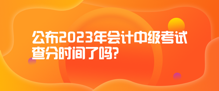 公布2023年會(huì)計(jì)中級(jí)考試查分時(shí)間了嗎？