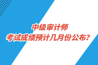 中級審計師考試成績預計幾月份公布？