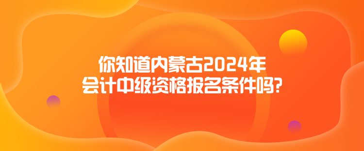 你知道內(nèi)蒙古2024年會(huì)計(jì)中級(jí)資格報(bào)名條件嗎？