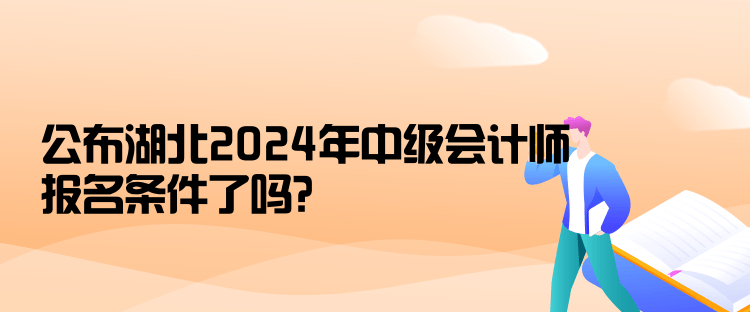 公布湖北2024年中級會計師報名條件了嗎？