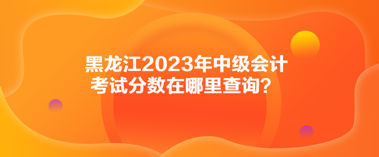 黑龍江2023年中級會計考試分?jǐn)?shù)在哪里查詢？