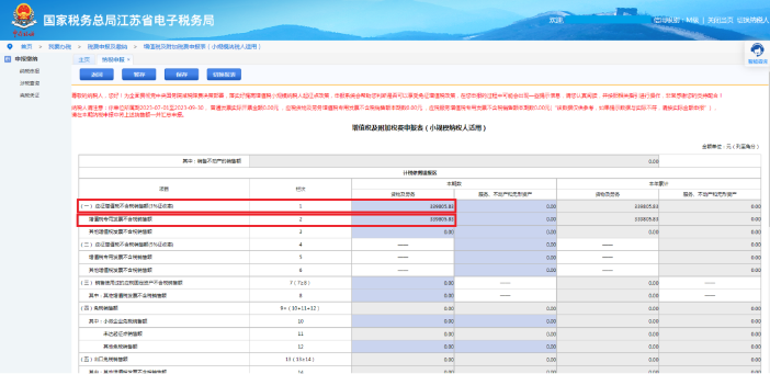 應(yīng)征增值稅不含稅銷售額（3%征收率）