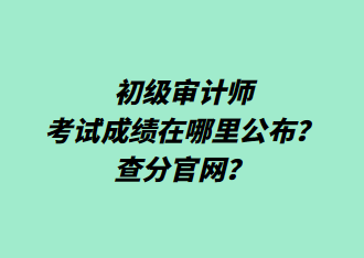 初級審計師考試成績在哪里公布？查分官網(wǎng)？