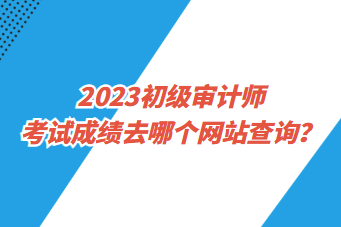 2023初級審計師考試成績?nèi)ツ膫€網(wǎng)站查詢？